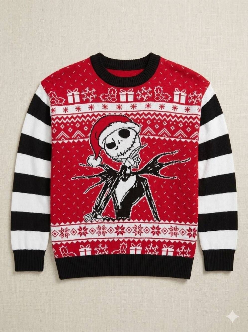 🔸️NWT Disney Jack Skellington Fair Isle Knit Sweater Large
